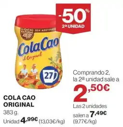 Hipercor COLA CAO Original oferta