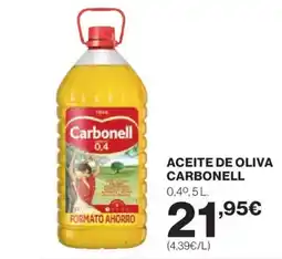 Hipercor CARBONELL Aceite de oliva 0,40 oferta