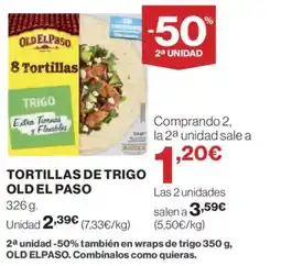 Hipercor OLD EL PASO Tortillas de trigo oferta
