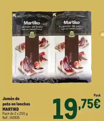 Martiko - jamon de pato en lonchas