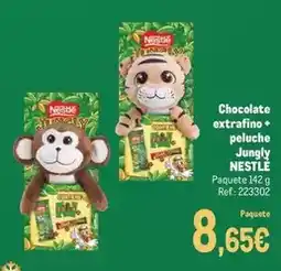 Makro Nestlé - chocolate extrafino + peluche jungly oferta