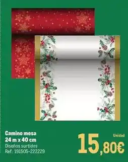 Makro Camino mesa 24 m x 40 cm oferta