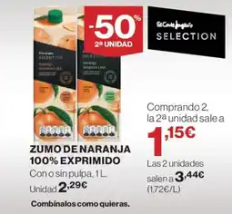 Hipercor Zumo de naranja 100% exprimido oferta