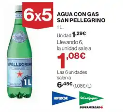 Hipercor SAN PELLEGRINO Agua con gas oferta