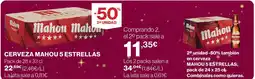Hipercor MAHOU Cerveza 5 estrellas oferta