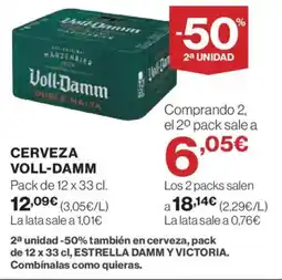 Hipercor VOLL-DAMM Cerveza oferta