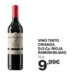 Hipercor Vino tinto crianza d.o.ca. rioja ramón bilbao oferta