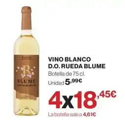 Hipercor Vino blanco d.o. rueda blume oferta