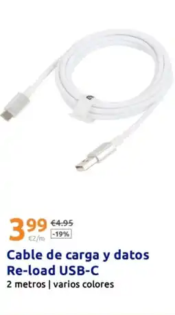 Action Cable de carga y datos Re-load USB-C oferta