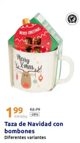 Action Taza de Navidad con bombones oferta