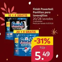 Rossmann FINISH Powerball Pastillas para Lavavajillas oferta