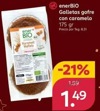 ENERBIO Galletas gofre con caramelo