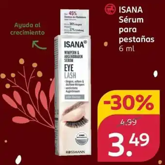 Rossmann ISANA Sérum para pestañas oferta