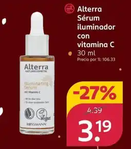 Rossmann ALTERRA Sérum iluminador con vitamina C oferta