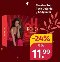 Rossmann Shakira Rojo Pack Colonia y body milk oferta