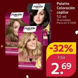 Rossmann PALETTE Coloración capilar oferta