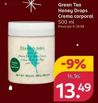 Rossmann Green Tea Honey Drops Crema corporal oferta
