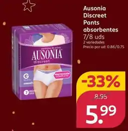 Rossmann AUSONIA Discreet Pants absorbentes oferta