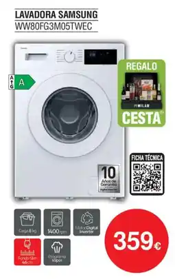 Milar SAMSUNG Lavadora ww80fg3m05twec oferta