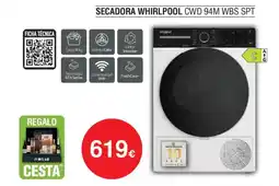 Milar WHIRLPOOL Secadora cwd 94m wbs spt oferta