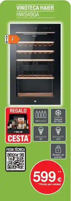 HAIER Vinoteca hws49ga
