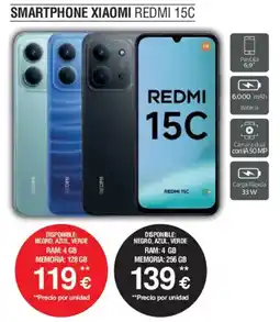 Milar XIAOMI Smartphone redmi 15c oferta