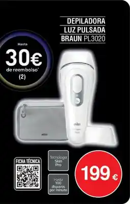 Milar BRAUN Depiladora luz pulsada pl3020 oferta