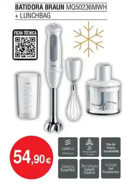 Milar BRAUN Batidora mq50236mwh oferta