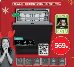 Milar HISENSE Lavavajillas integración hv16a oferta