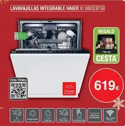 Milar HAIER Lavavajillas integrable xi 6b0s3fsb oferta