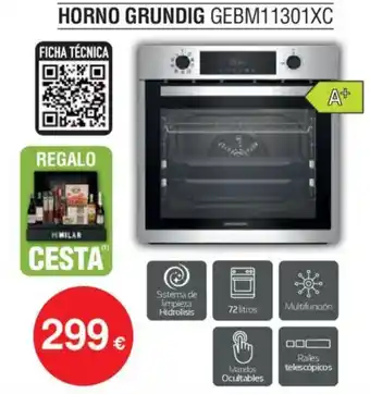 Milar GRUNDIG Horno gebm11301xc oferta