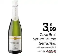 Supermercados El Jamón Serra mota - cava brut nature jaume oferta
