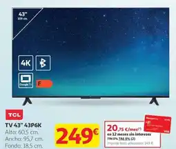 Alcampo TCL TV 43" 43P6K oferta