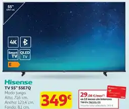 Alcampo HISENSE TV 55" 55E7Q oferta