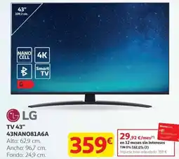 Alcampo LG Tv 43" 43nano81a6a oferta