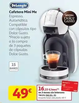Alcampo Delonghi - cafetera mini me oferta
