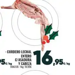 Family Cash Cordero lechal entero c/asadura y cabeza oferta