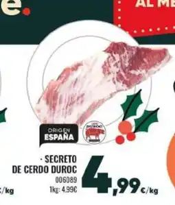 Family Cash Secreto de cerdo duroc oferta