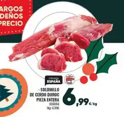 Family Cash Solomillo de cerdo duroc pieza entera oferta