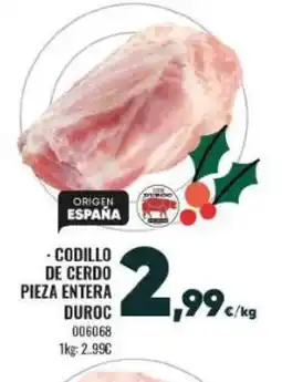 Family Cash Codillo de cerdo pieza entera duroc oferta