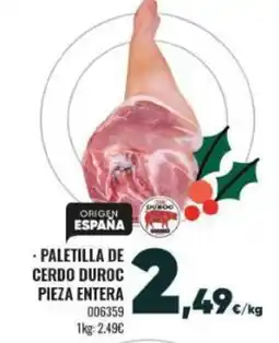 Family Cash Paletilla de cerdo duroc pieza entera oferta