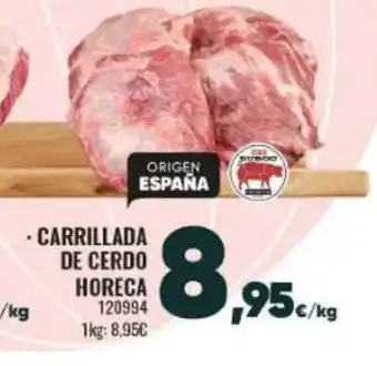 Carrillada de cerdo horeca