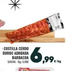 Family Cash Costilla cerdo duroc adobada barbacoa oferta