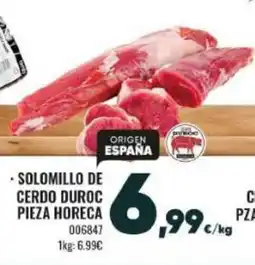 Family Cash Solomillo de cerdo duroc pieza horeca oferta