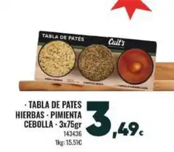 Family Cash Tabla de pates hierbas - pimienta cebolla oferta