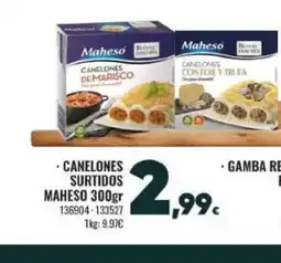 Family Cash MAHESO Canelones surtidos oferta