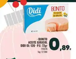 Family Cash DIDI Bonito aceite girasol oferta