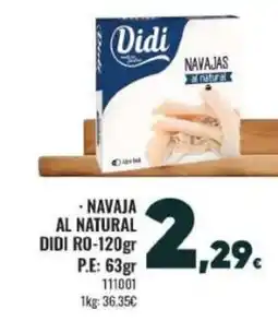 Family Cash DIDI Navaja al natural oferta