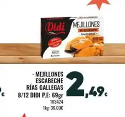 Family Cash DIDI Mejillones escabeche rías gallegas oferta