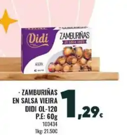 Family Cash DIDI Zamburiñas en salsa vieira oferta